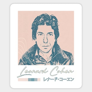 Leonard Cohen // Aesthetic Fan Art Design Magnet